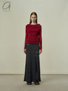 SWAYING 25 Early Spring Water-soluble Wool Fake Two-piece Sweater Series SW-SW25PS1T06-HONG Red SW-SW25PS1T06